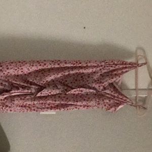 Lulu’s Floral Pink Midi Dress